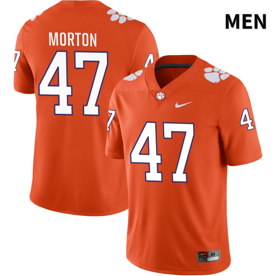 Men's Clemson Tigers Hogan Morton #47 College Orange NIL 2022 NCAA Authentic Jersey Fashion CJI76N3I